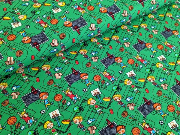 Baumwolljersey Kinder Spielen Sport Fußball Baseball Grün